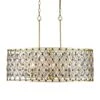 Windsor 345N08FGMB 8-Light Linear Pendant Light - French Gold/Matte Black