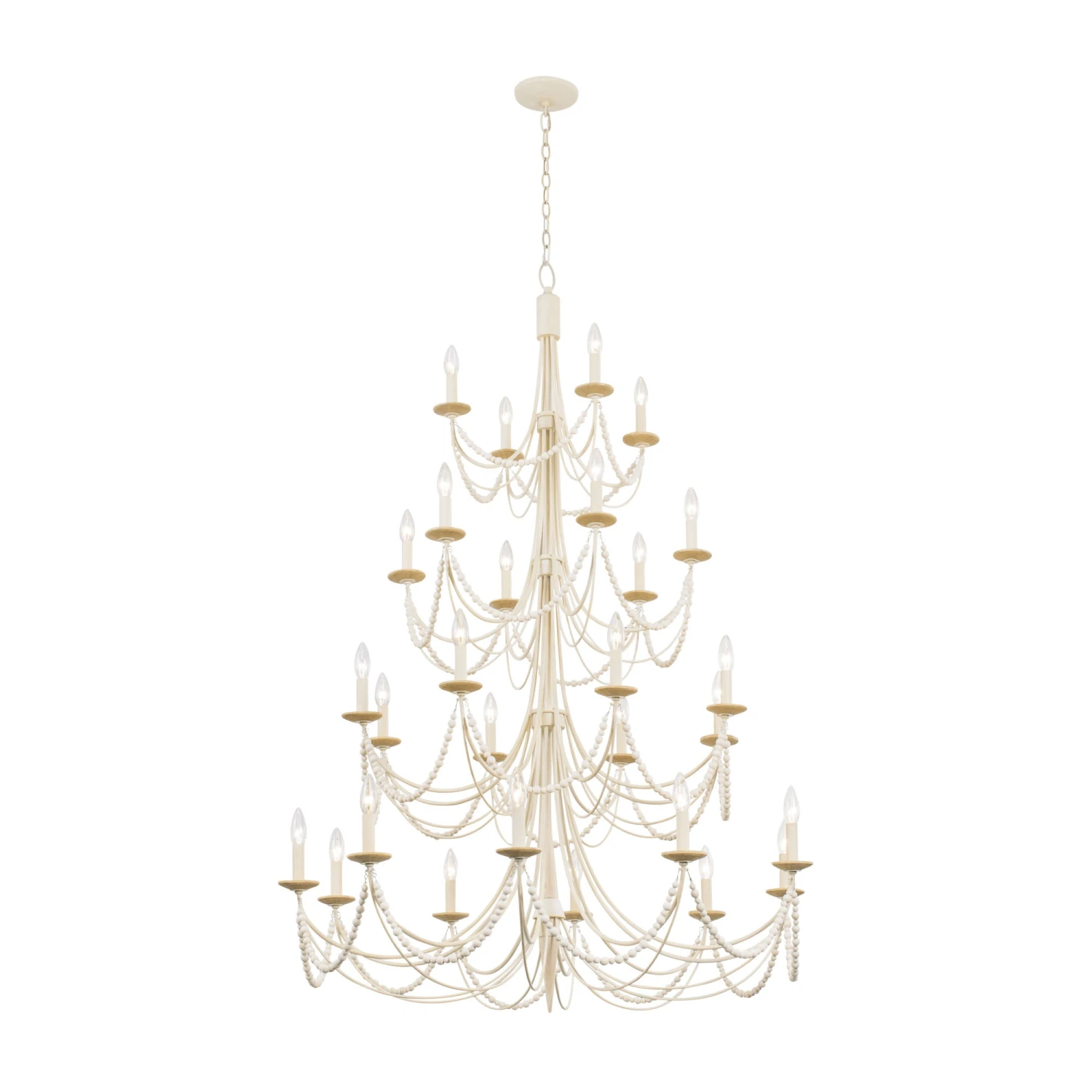 Brentwood 350C28CW 28-Light Chandelier - Country White