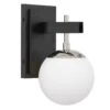 Allie 352B01BLPN 1-Light Vanity Light - Black/Polished Nickel
