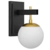 Allie 352B01BLSB 1-Light Vanity Light - Black/Satin Brass