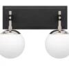 Allie 352B02BLPN 2-Light Vanity Light - Black/Polished Nickel