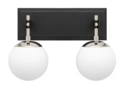 Allie 352B02BLPN 2-Light Vanity Light - Black/Polished Nickel