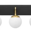 Allie 352B03BLSB 3-Light Vanity Light - Black/Satin Brass