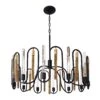 Darden 354P12MBAG 12-Light Pendant Light - Matte Black/Antique Gold