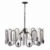 Darden 354P12MBCH 12-Light Pendant Light - Matte Black/Painted Chrome