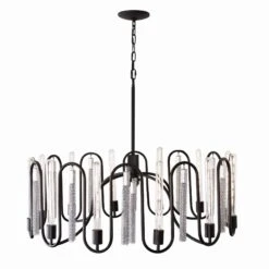 Darden 354P12MBCH 12-Light Pendant Light - Matte Black/Painted Chrome