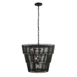 Apollo 355P06CB 6-Light Pendant Light - Carbon Black