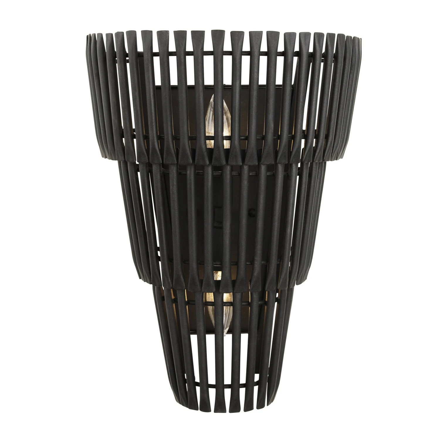 Apollo 355W02CB 2-Light Wall Sconce - Carbon Black