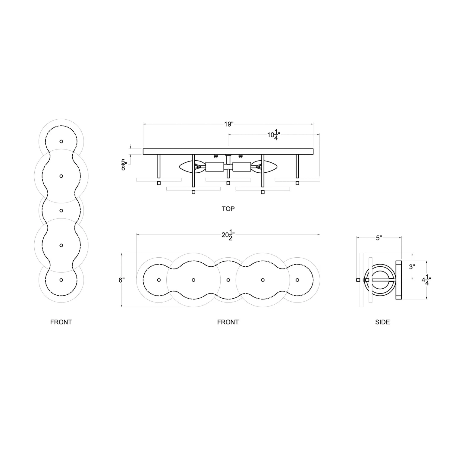 Cosmos 370B02MB 2-Light Vanity Light - Matte Black - Image 7