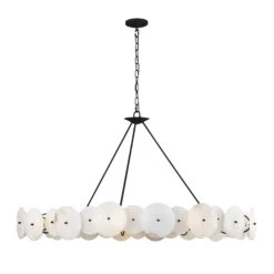 Cosmos 370C09MB 9-Light Chandelier - Matte Black
