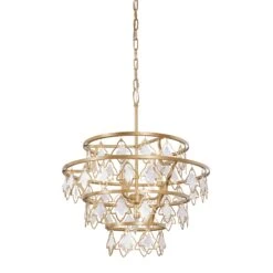 Fleur 386C04FG 4-Light Chandelier - French Gold
