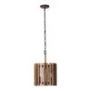 Suratto 387P02MBW 2-Light Pendant Light - Matte Black/Medium Walnut