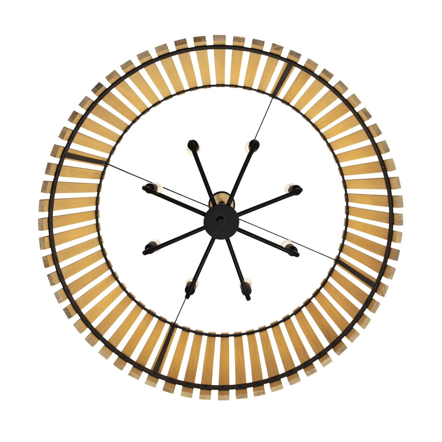 Suratto 387P08MBH 8-Light Pendant Light - Matte Black/Honey Blonde - Image 2