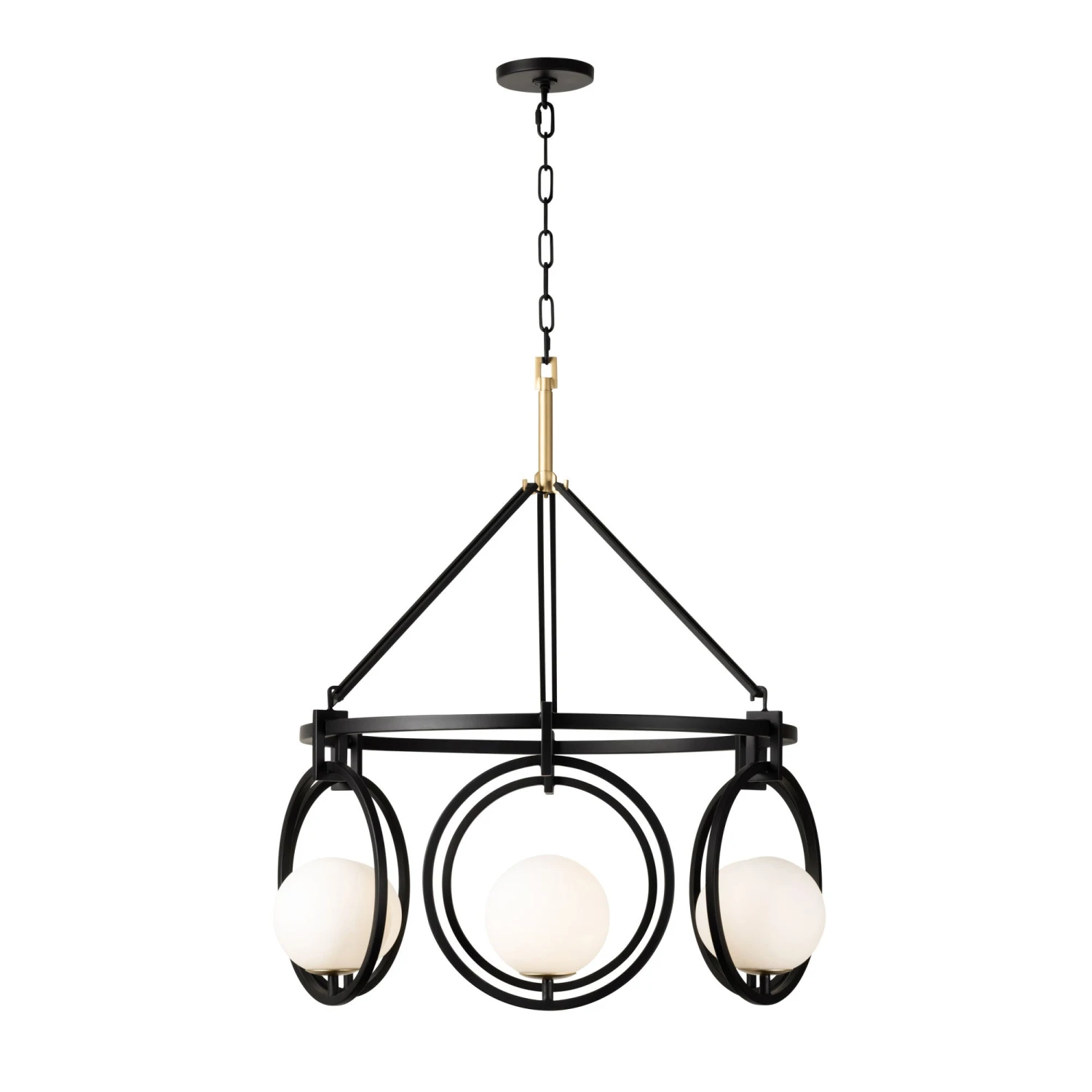 Stopwatch 388P06MBFG 6-Light Pendant Light - Matte Black/French Gold - Image 3