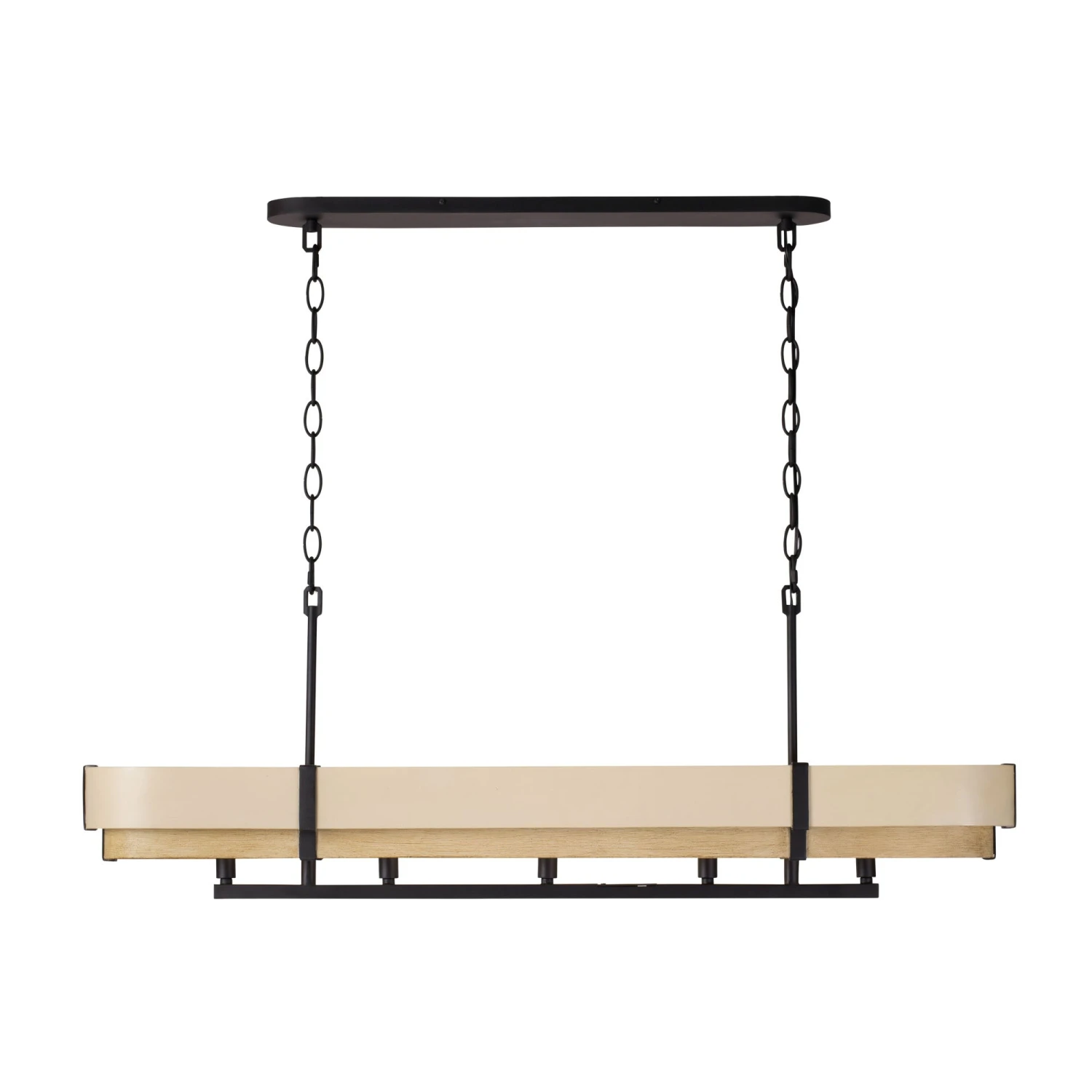 Blonde Moment 389N05MBHN 5-Light Kitchen Island Pendant - Matte Black/Honey/Medium Oak - Image 4