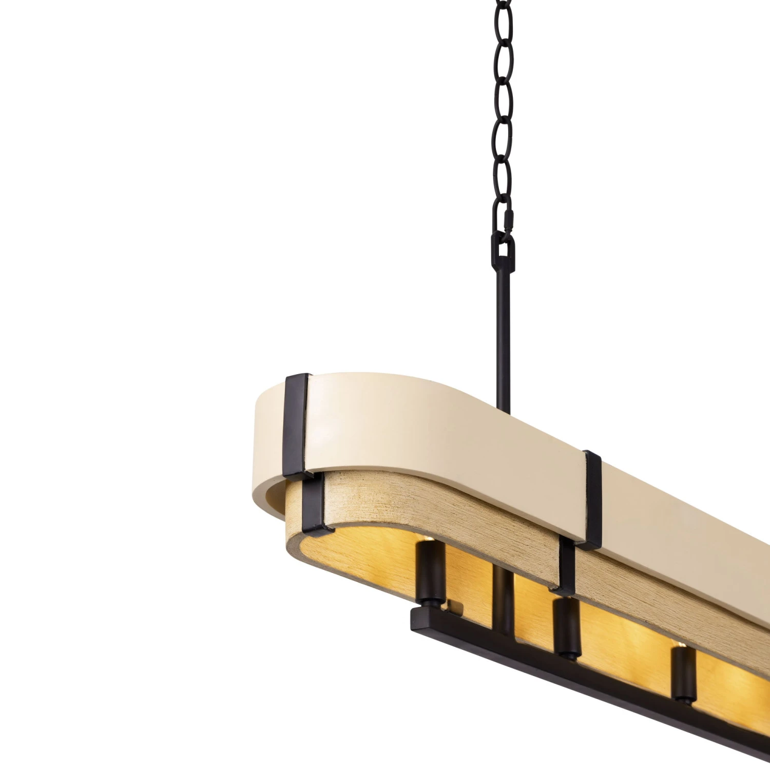 Blonde Moment 389N05MBHN 5-Light Kitchen Island Pendant - Matte Black/Honey/Medium Oak - Image 2