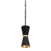 Mad Hatter 390M01MBFG 1-Light Mini Pendant - Matte Black/French Gold