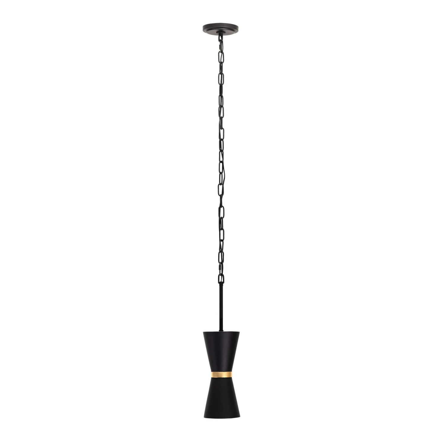 Mad Hatter 390M01MBFG 1-Light Mini Pendant - Matte Black/French Gold - Image 3