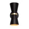 Mad Hatter 390W02MBFG 2-Light Wall Sconce - Matte Black/French Gold