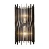 Park Row 393W02MBFG 2-Light Wall Sconce - Matte Black/French Gold