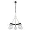 Allie 352C05BLSB 5-Light Chandelier - Black/Satin Brass